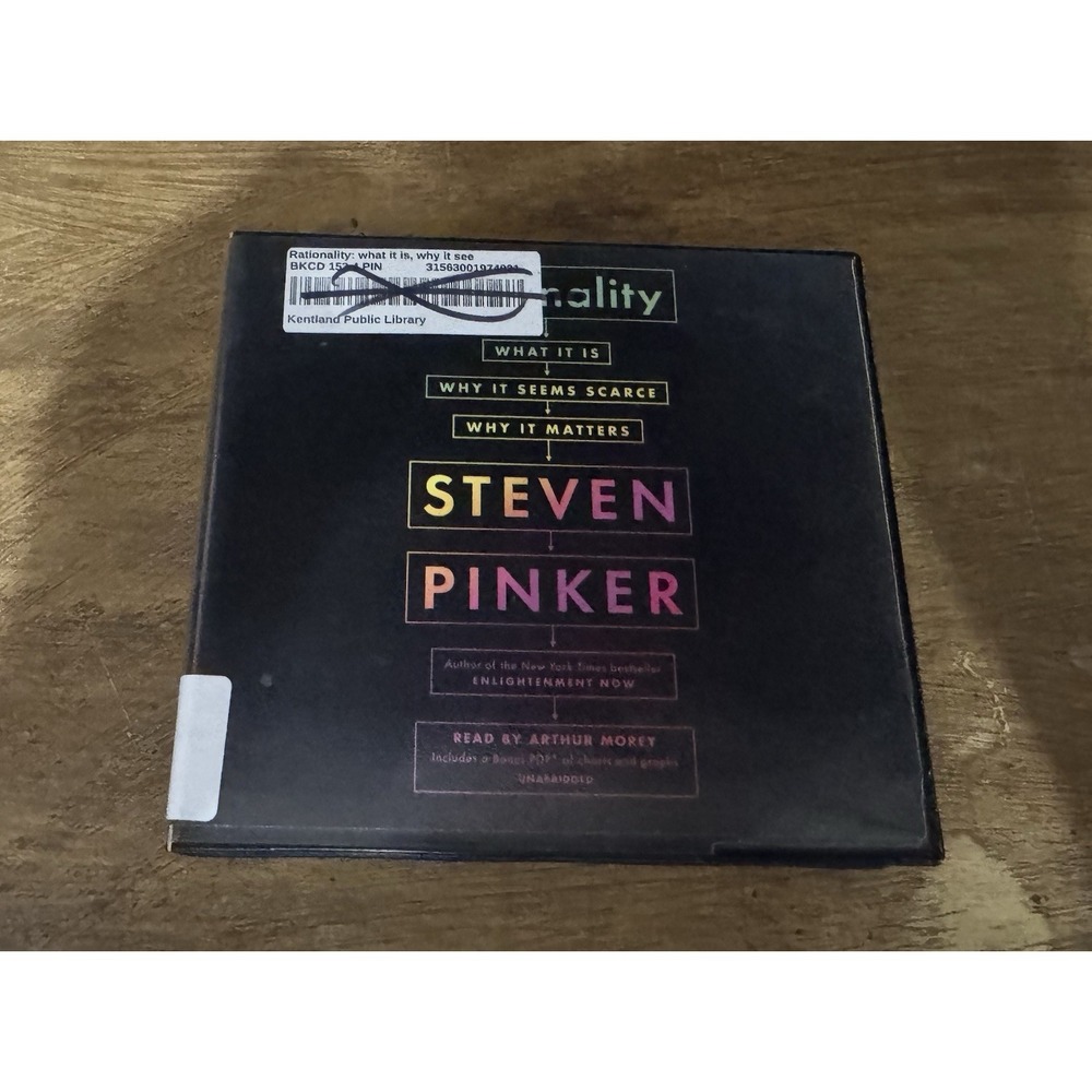 Steven Pinker Rationality Audio Book 9 CD's Approx 11.5 hrs